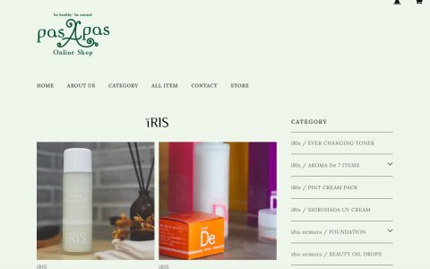 pasApas オンラインショップ　オープンのお知らせ